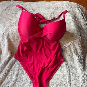 Cupshe Vibrant Pink One-Piece Swimsuit